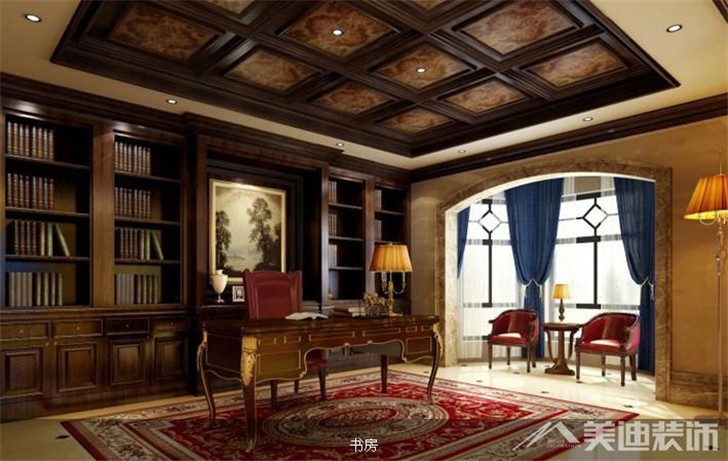 碧桂园600㎡别墅案例-书房