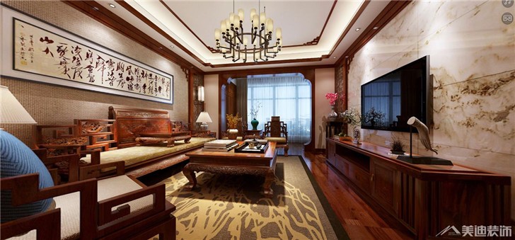 恒大御景半岛160㎡案例-客厅