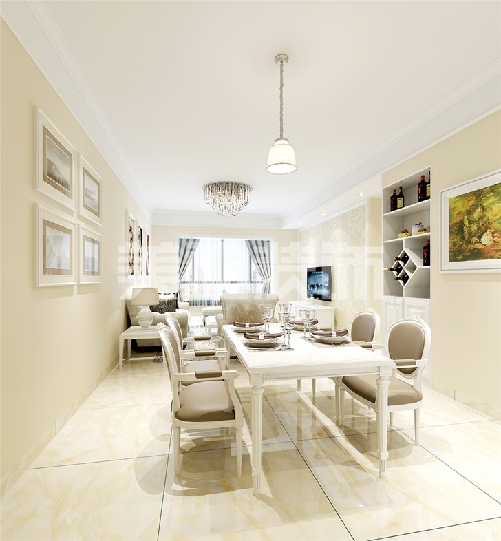 欧式85㎡整装案例-餐厅