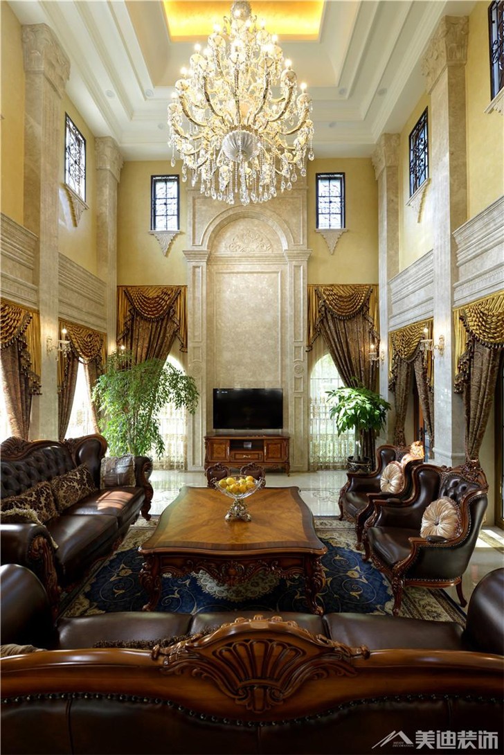 金地三千府别墅装修案例-客厅