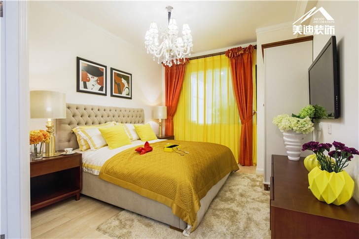 长沙北辰三角洲现代前卫装修案例图-卧室