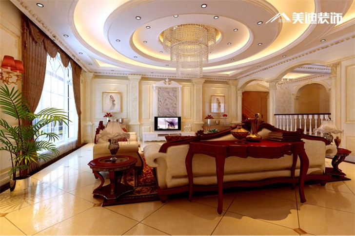 南湖花园欧式装修案例-客厅