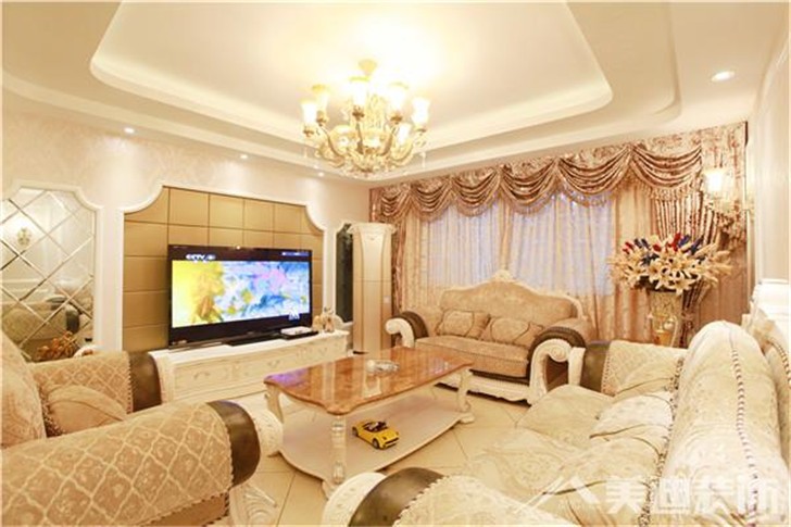 黎郡新宇装修案例-客厅