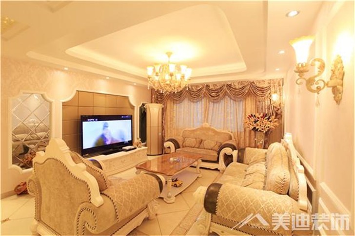 黎郡新宇装修案例-客厅