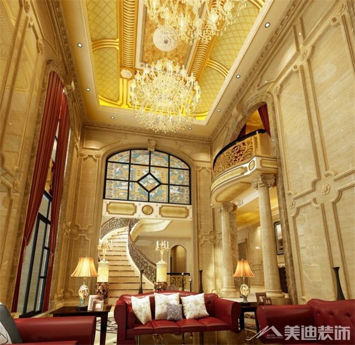 碧桂园600㎡别墅案例-客厅