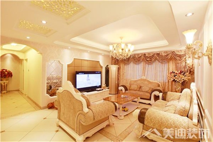 黎郡新宇装修案例-客厅