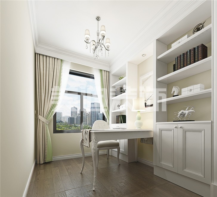 欧式90㎡整装案例-书房