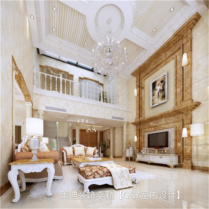 城市公园首府欧式装修案例-客厅