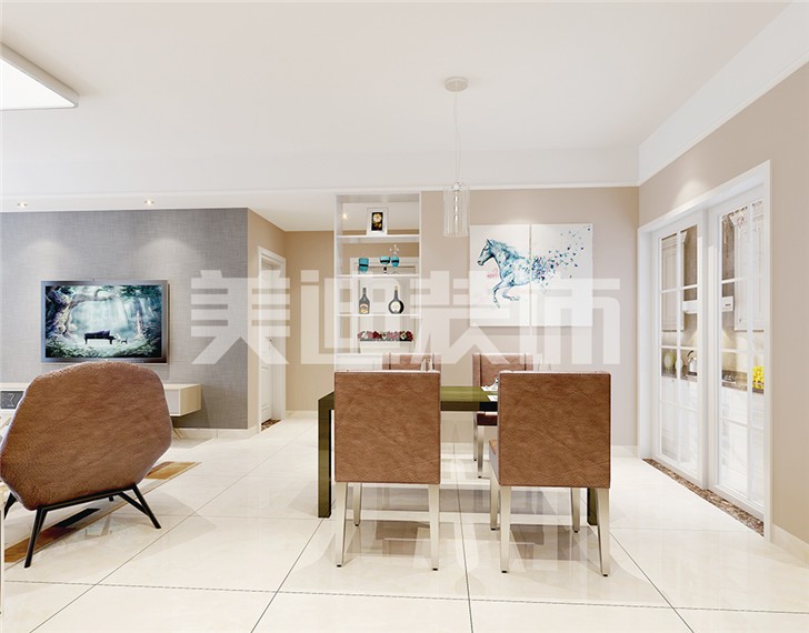 现代风85㎡整装案例-餐厅