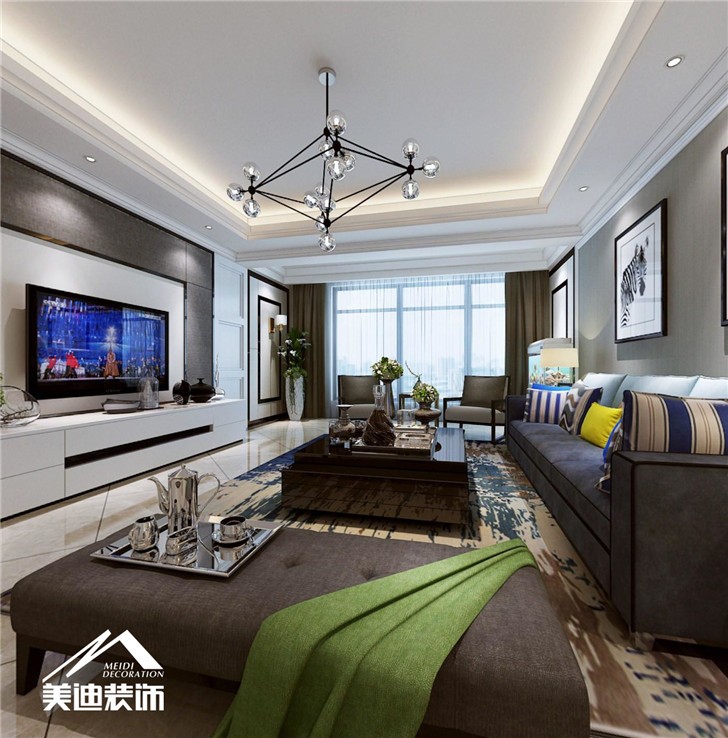 盛隆家园现代风格案例-客厅