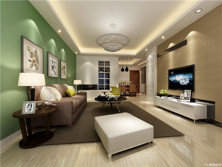 清溪川9号现代风案例-客厅