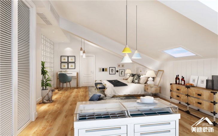 澳海澜庭后现代风格装修案例-卧室