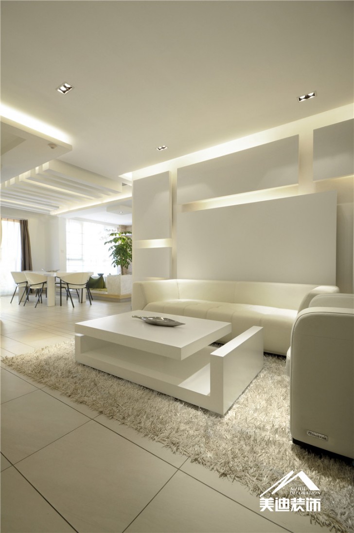 卓越未来海岸样板房-白· 吐息-客厅