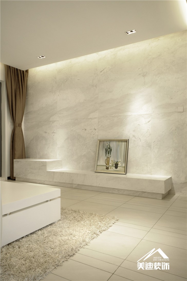 卓越未来海岸样板房-白· 吐息-客厅