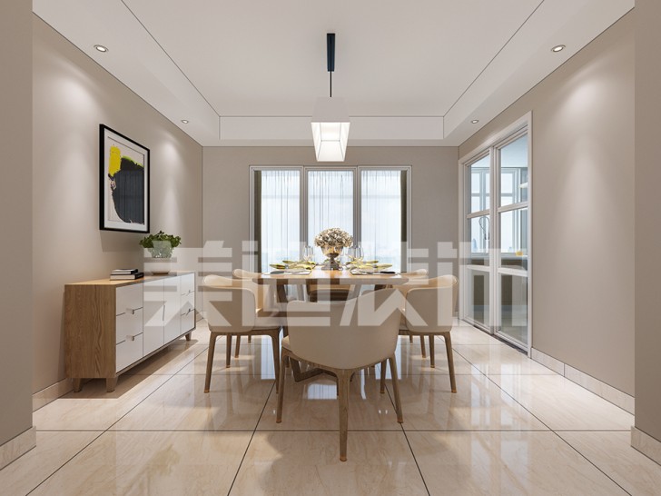 绿地海外滩北欧餐厅装修效果图