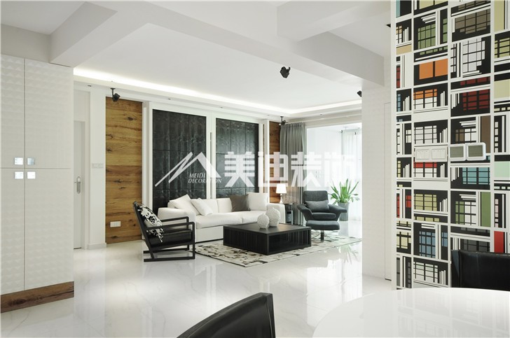 碧桂园现代简约风装修案例图—客厅