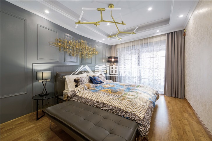 北辰定江洋现代雅痞风装修案例图—卧室