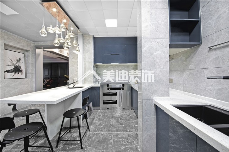 北辰定江洋现代雅痞风装修案例图—厨房