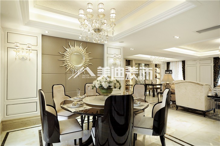 融科东南海新奢古典风装修案例图—餐厅