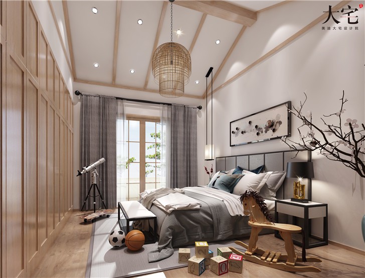 水印加州330平东方雅韵装修效果图—次卧