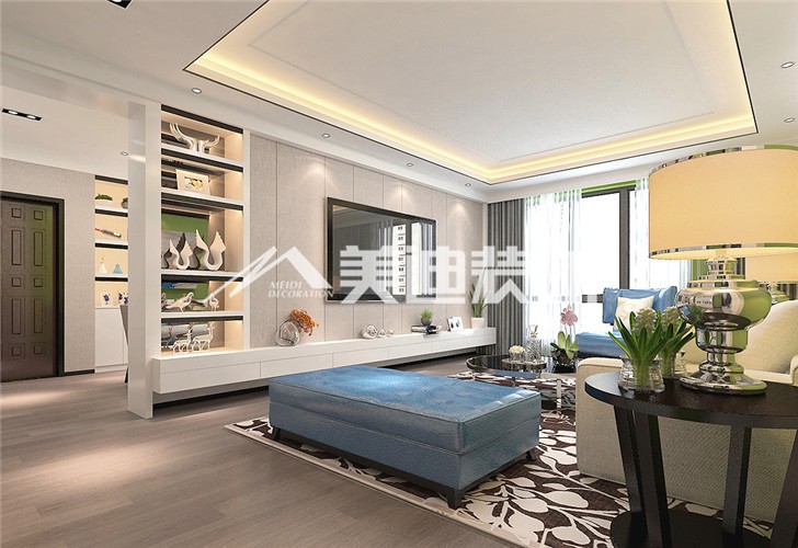 丽发新城现代风装修案例图—客厅