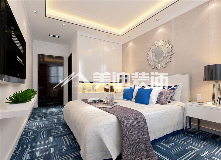 丽发新城现代风装修案例图—卧室