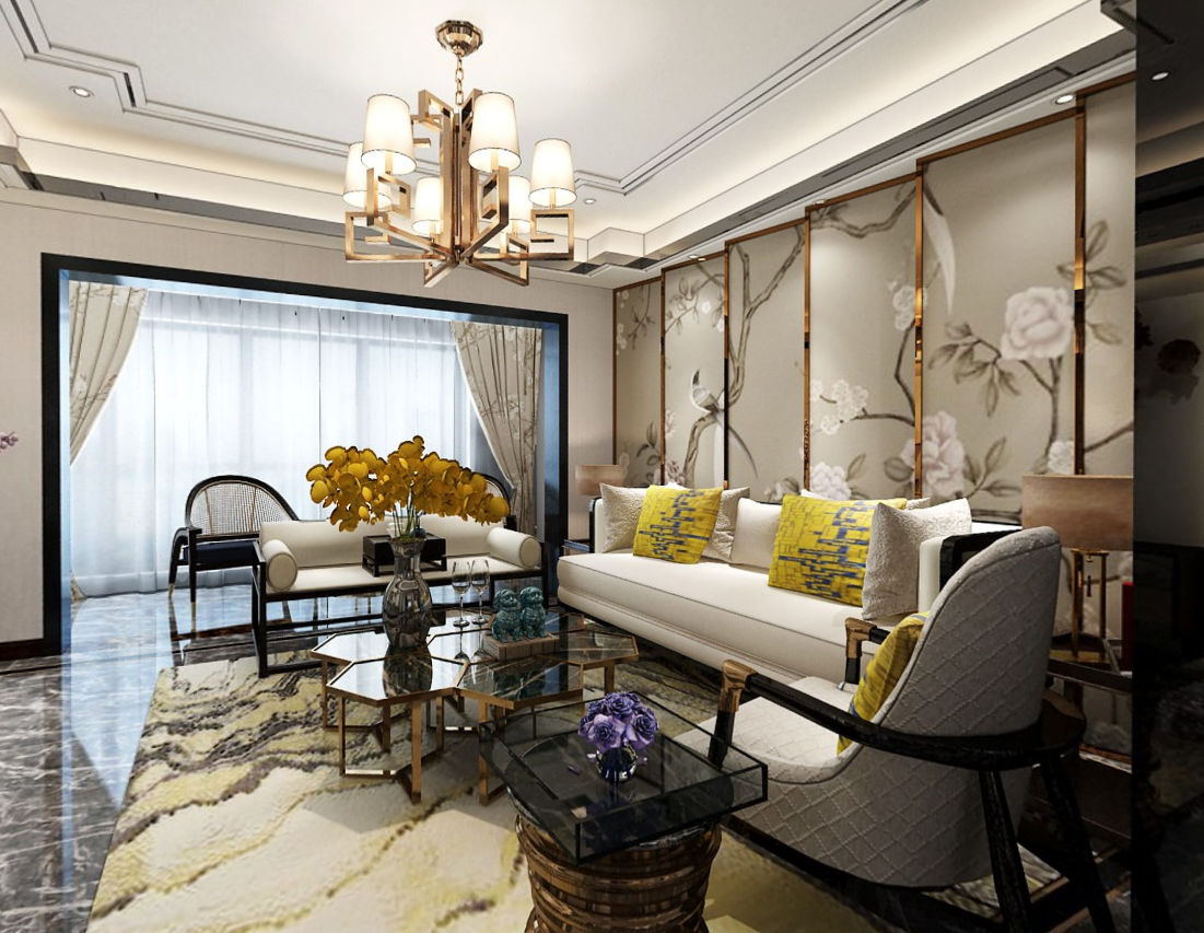 牡丹舸143平新中式风720度 ...