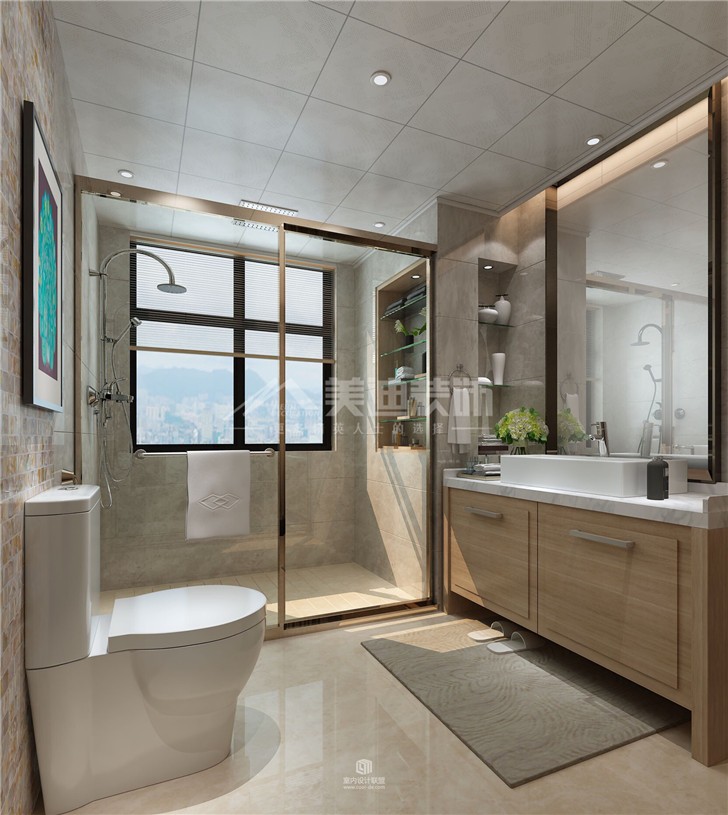 达美美立方简欧风装修案例图—卫生间