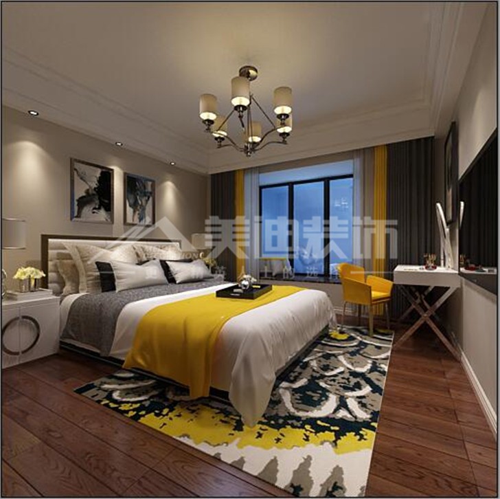 荣悦台新奢古典风装修案例图—卧室