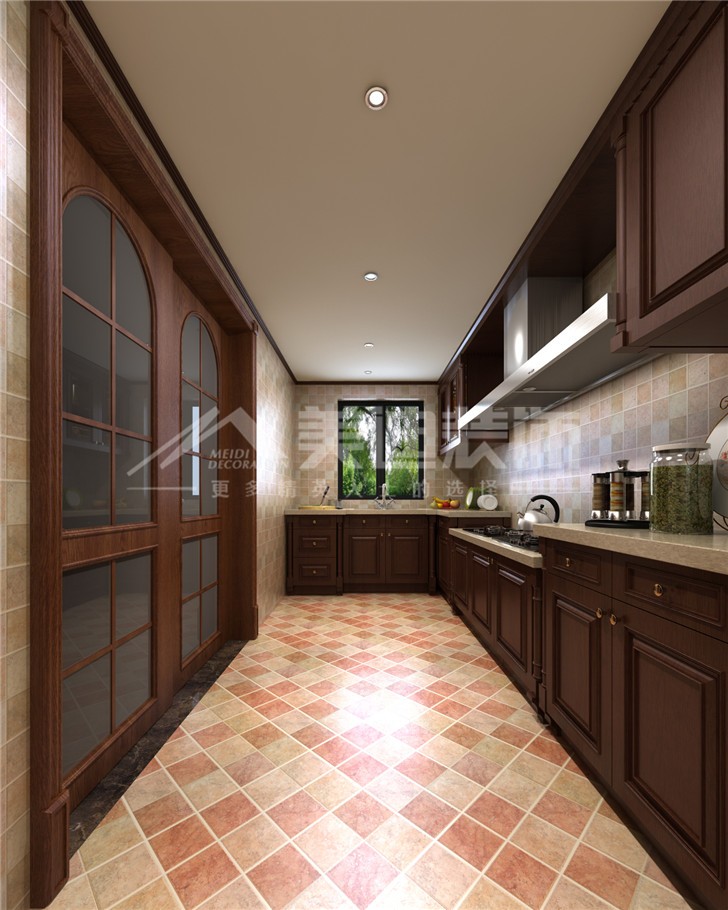 绿城桂花城236平欧式风装修案例图—厨房