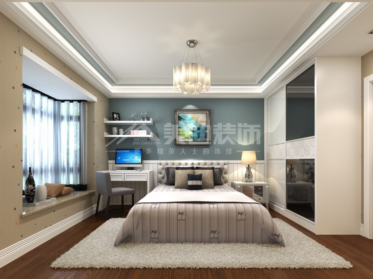 亚华香舍138平欧式风装修案例图—孩房