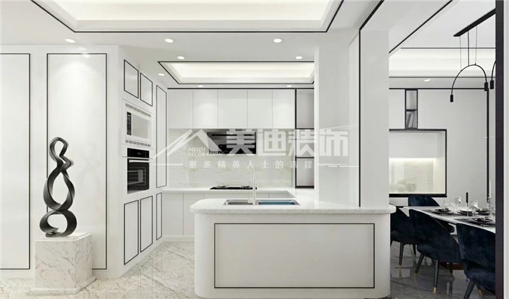 天麓商层165平后现代装修案例图—厨房