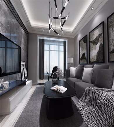 北辰三角洲104平现代黑白 ...