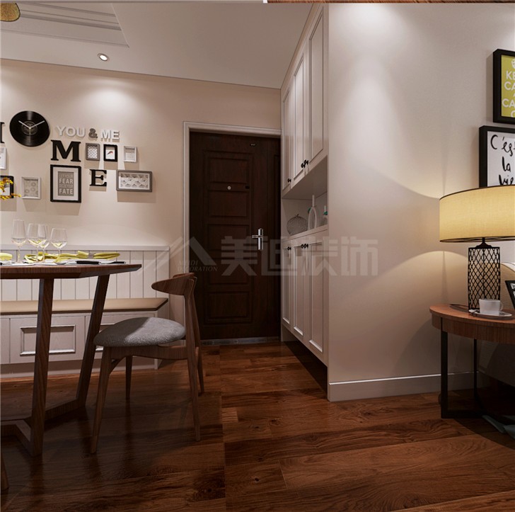 宜家湘颂104平现代简约风装修案例图—餐厅