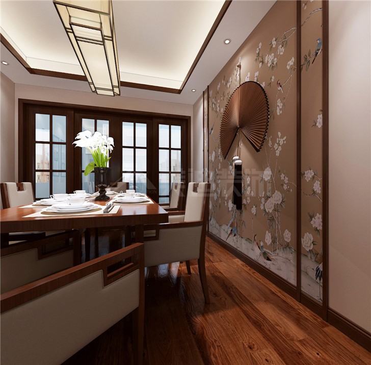 公园尚139平简中风装修案例图—餐厅