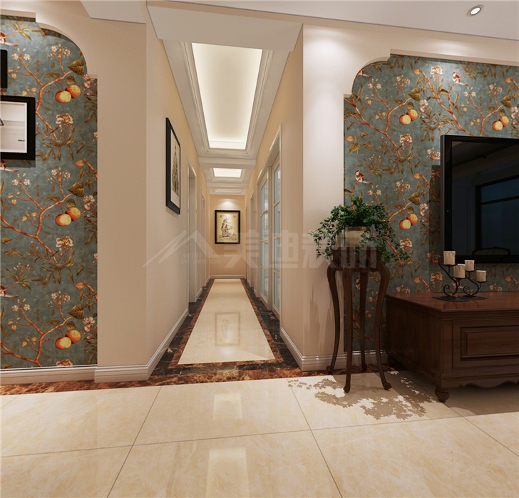 中建梅溪湖126平简欧风装修案例图—客厅