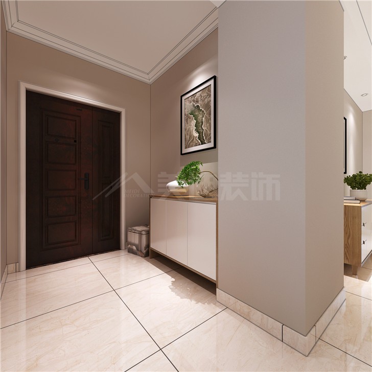 金湘苑145平北欧风装修案例图—门厅