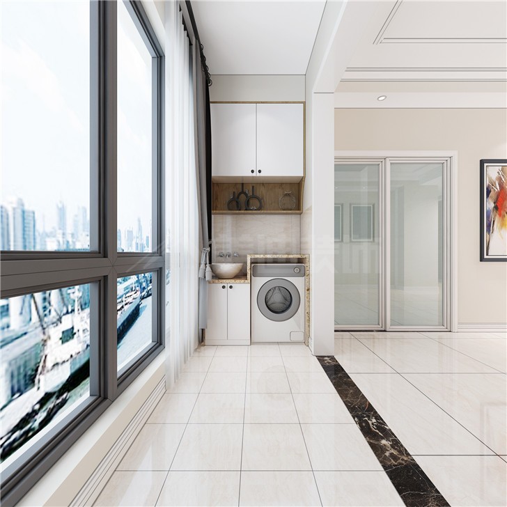 金湘苑145平北欧风装修案例图—阳台