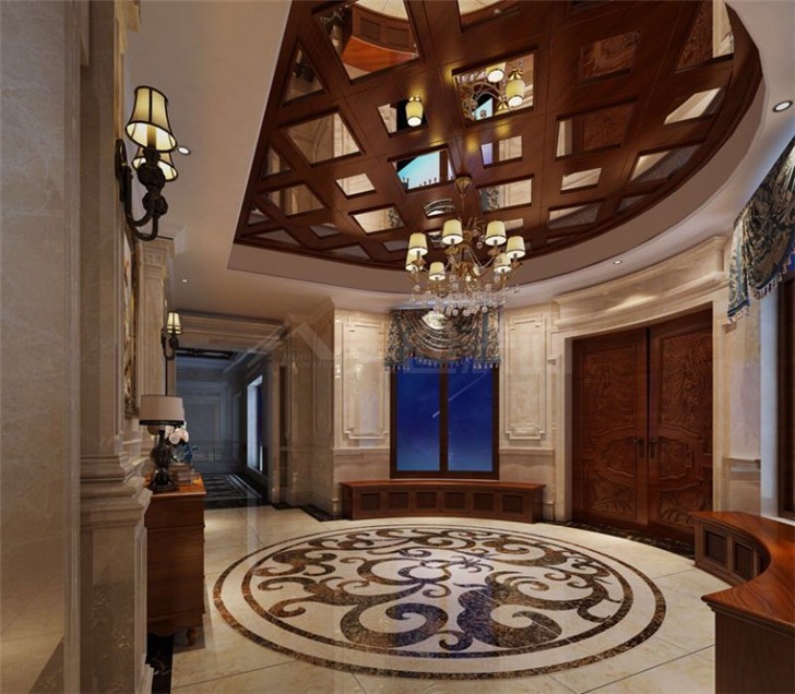 碧桂园800平美式风装修案例图—后厅