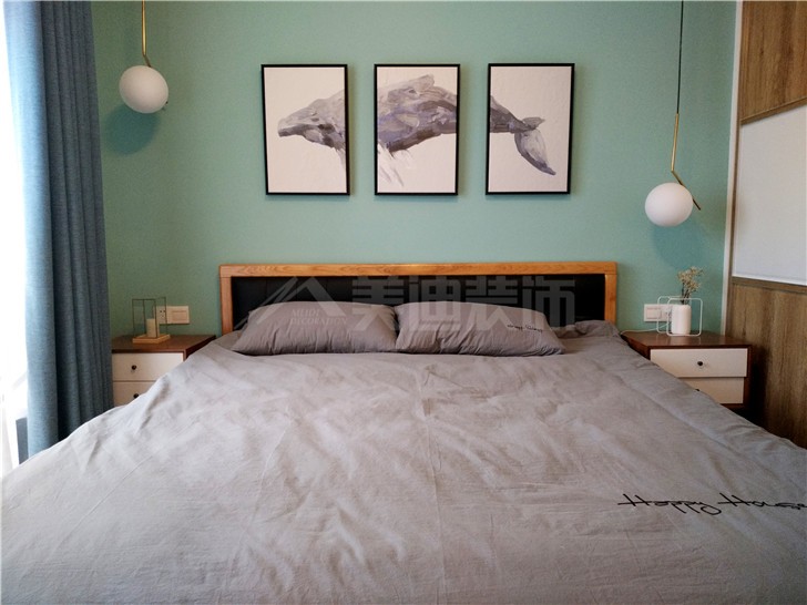 兰亭湾畔114平北欧风装修案例图—卧室