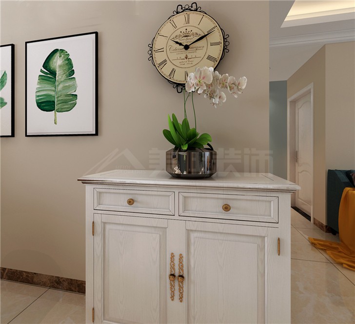 江山帝景101平简欧风装修案例图—玄关