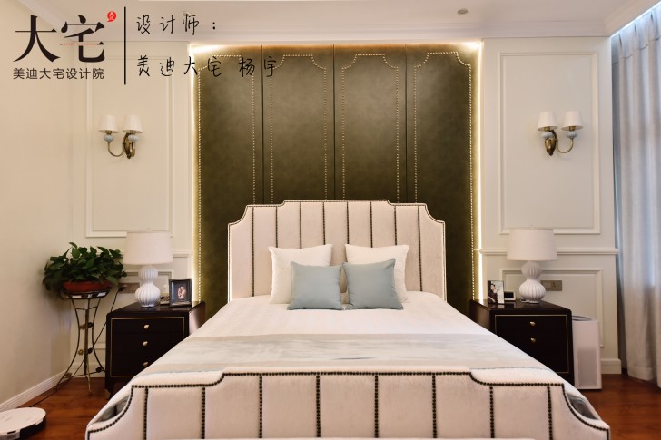 龙湖湘风原著260平小美风格装修案例实拍图-卧室