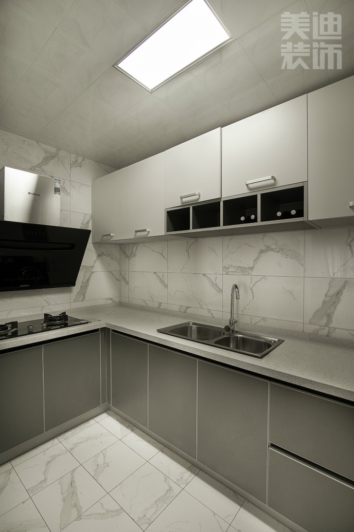 归心苑90平现代简约风装修案例实拍图-厨房