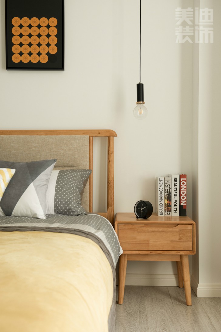 归心苑90平现代简约风装修案例实拍图-卧室