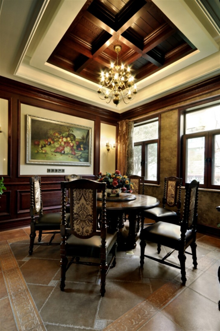 380㎡别墅乡村美式实拍-客厅