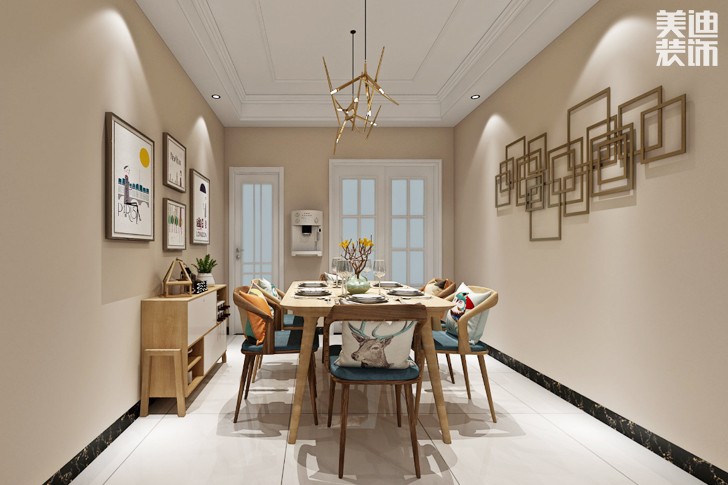 金和天下150平现代简约装修效果图-餐厅