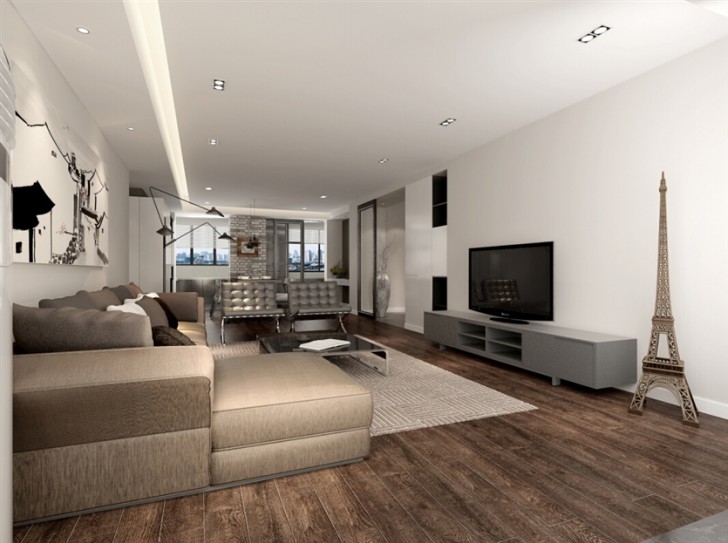 金鹏佳苑120㎡现代风格-客厅