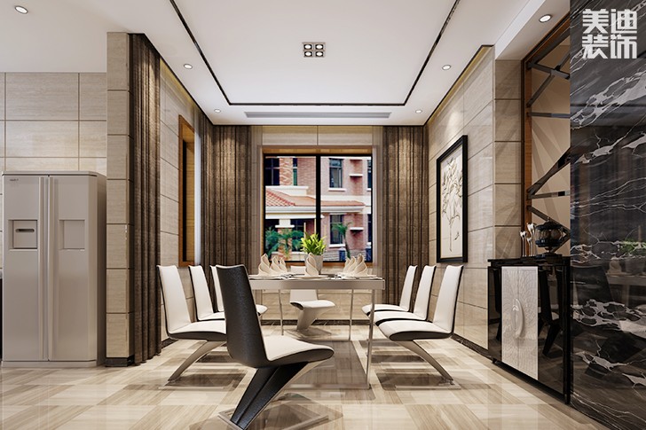 长沙市梅溪湖振业城别墅560㎡现代简约中式--餐厅