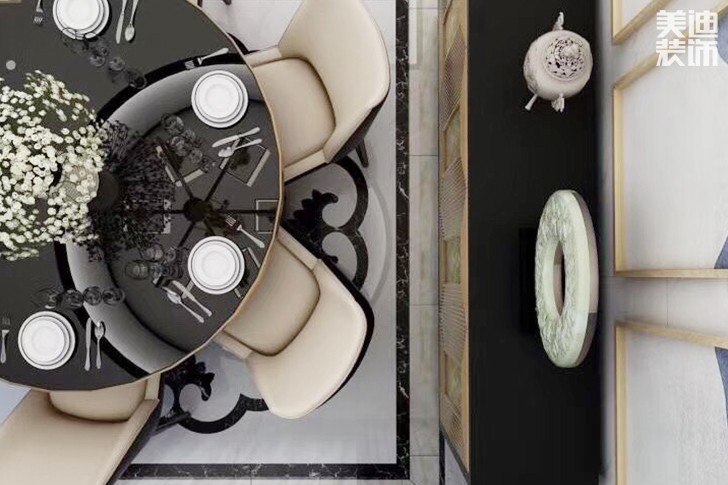 志诚新世界160㎡新中式效果图-餐厅