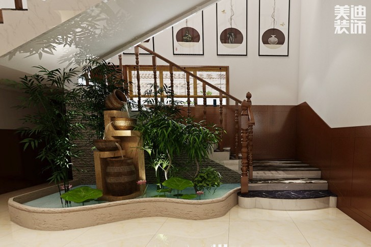 湘乡别墅400平米别墅装修效果图-过道